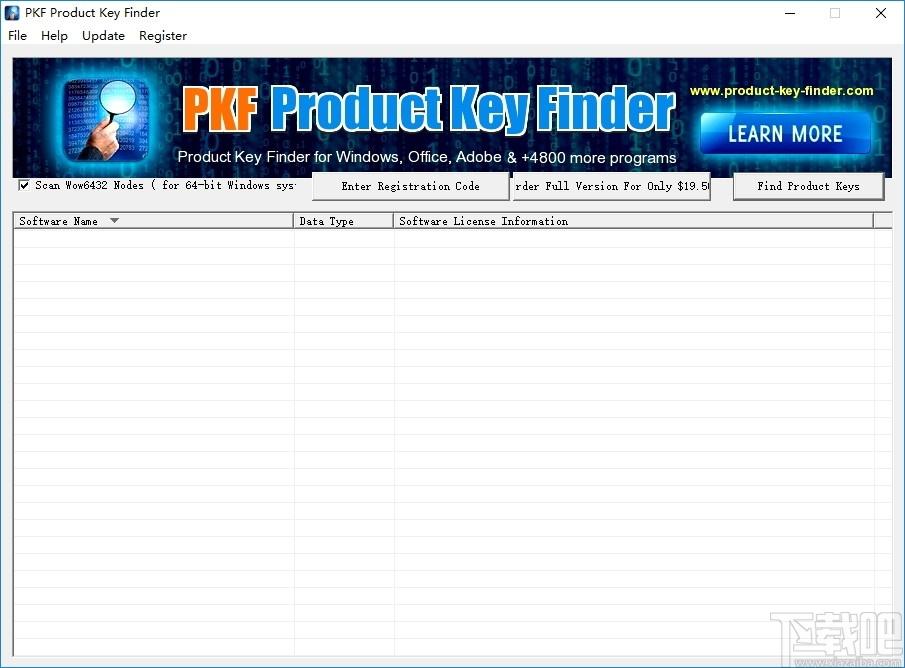 PKF Product Key Finder下载,密码找回工具,密码恢复